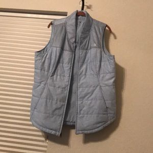 North face blue winter vest